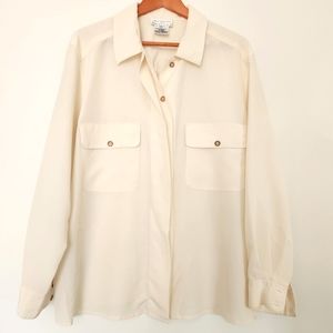 Rena Rowan for Seville cream vintage  shirt / blouse